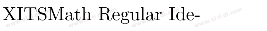 XITSMath Regular Ide字体转换